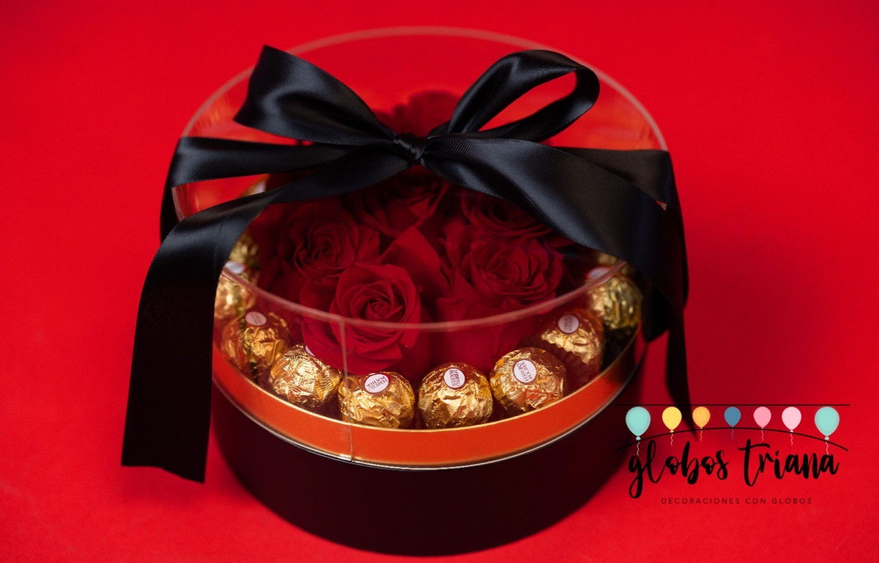 Composicion de Rosas y Chocolates