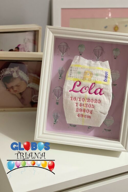 Cuadro de pañales personalizados