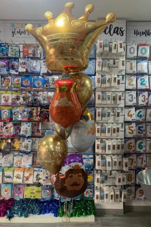 RAMILLETE GLOBERO CORONA Y REYES MAGOS