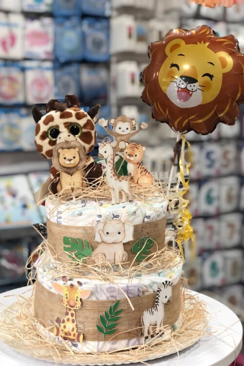 Tarta de Pañales Safari