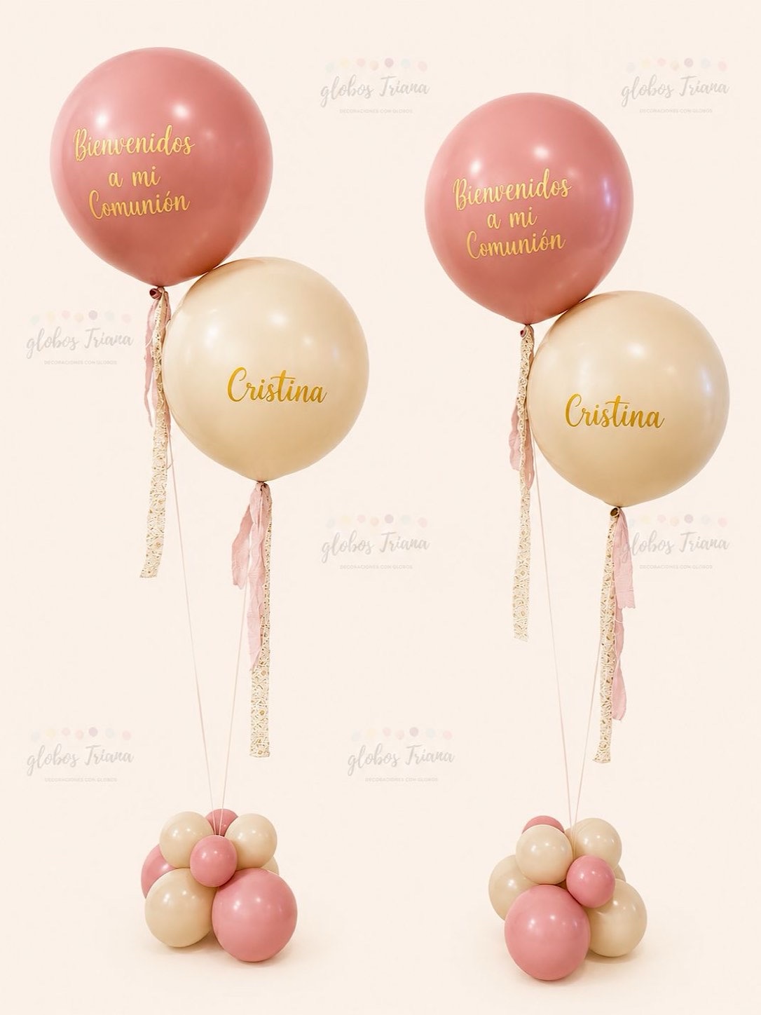 Globos XL con base y lazo personalizado - Imagen 2