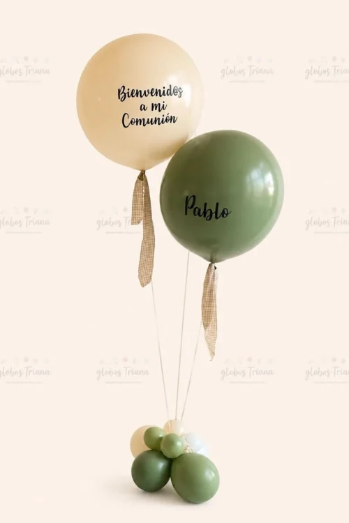 Globos XL con base y lazo personalizado