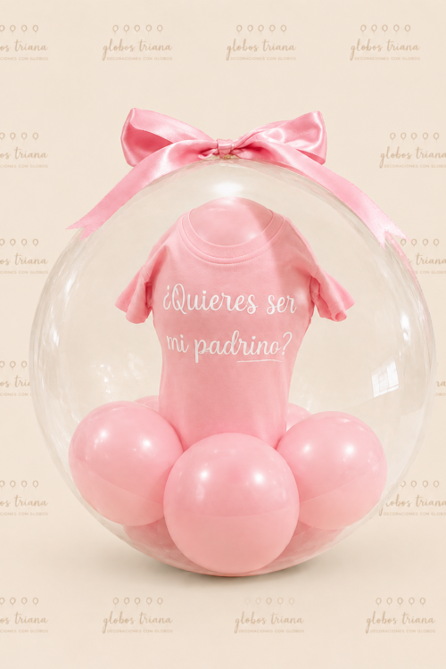 Burbuja Sorpresa “¿Quieres ser mi Padrino/Madrina?” Personalizada